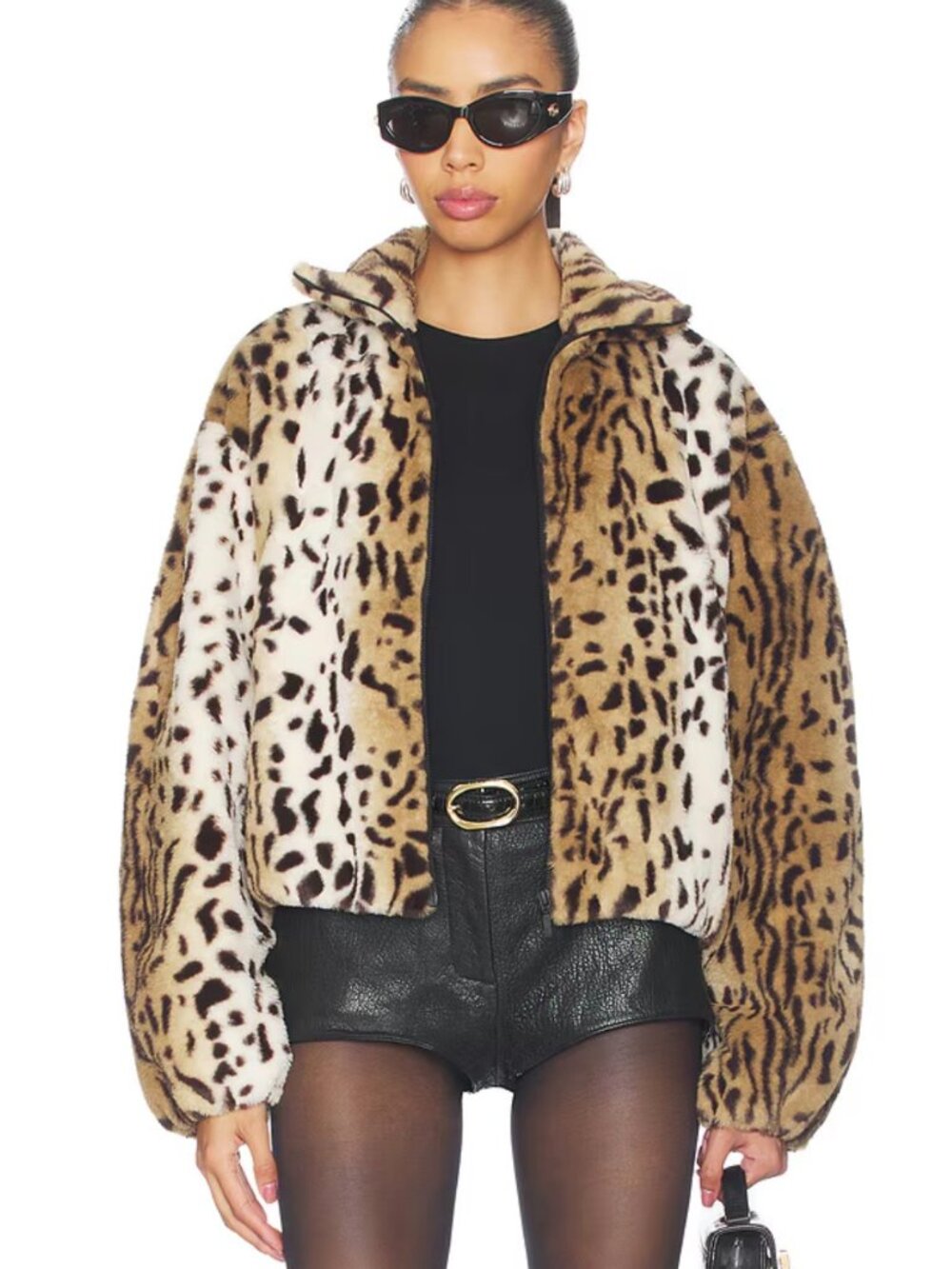 Amanda Uprichard - Animal Print Bomber Jacket